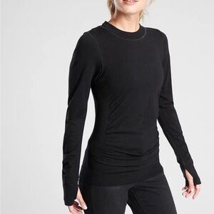 Athleta XS Foresthill Ascent Top Black NEW